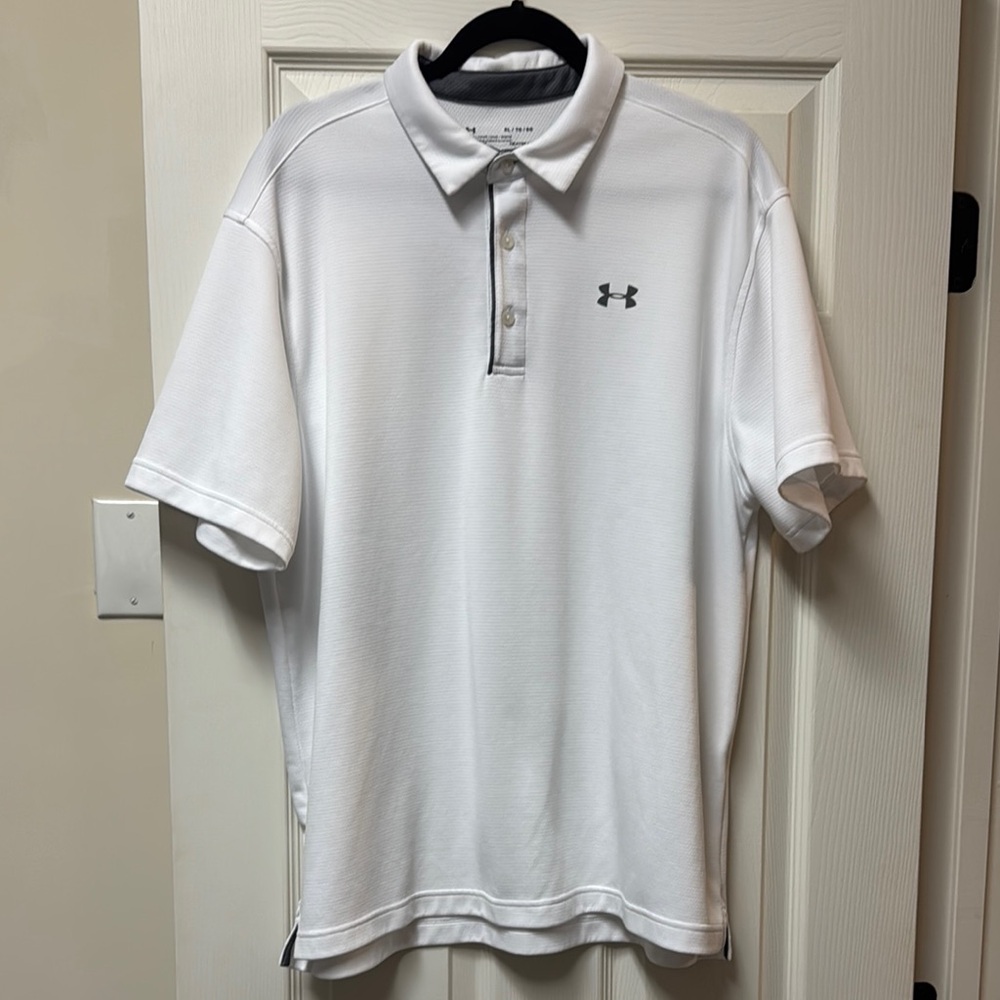 Under Armour White Polo Shirt Classic Style